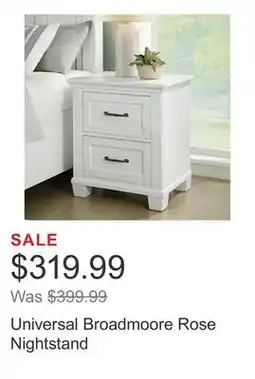 Costco Universal Broadmoore Rose Nightstand offer