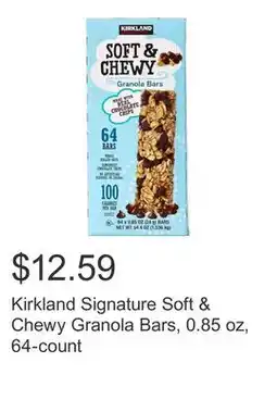 Costco Kirkland Signature Soft & Chewy Granola Bars, 0.85 oz, 64-count offer