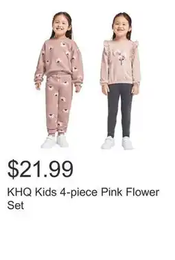 Costco KHQ Kids 4-piece Pink Flower Set offer