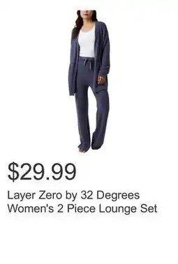 Costco Layer Zero by 32 Degrees Women's 2 Piece Lounge Set offer