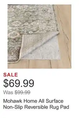 Costco Mohawk Home All Surface Non-Slip Reversible Rug Pad offer