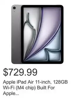 Costco Apple iPad Air 11-inch, 128GB Wi-Fi (M4 chip) Built For Apple Intelligence offer