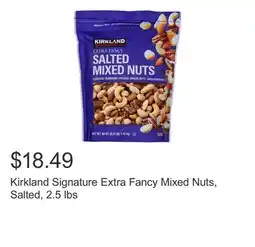 Costco Kirkland Signature Extra Fancy Mixed Nuts, Salted, 2.5 lbs offer