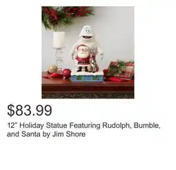 Costco 12 Holiday Statue Featuring Rudolph, Bumble, and Santa by Jim Shore offer