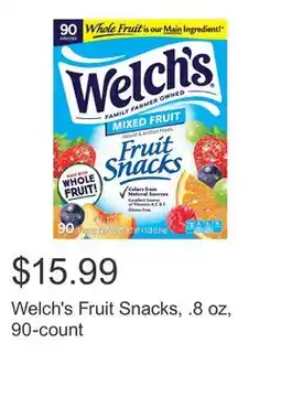 Costco Welch's Fruit Snacks, .8 oz, 90-count offer