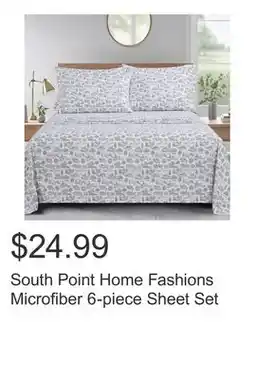 Costco South Point Home Fashions Microfiber 6-piece Sheet Set offer