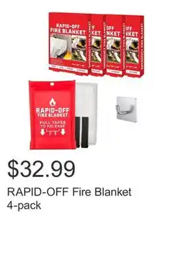 Costco RAPID-OFF Fire Blanket 4-pack offer