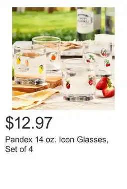 Costco Pandex 14 oz. Icon Glasses, Set of 4 offer
