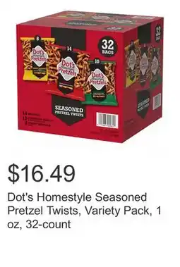 Costco Dot's Homestyle Seasoned Pretzel Twists, Variety Pack, 1 oz, 32-count offer