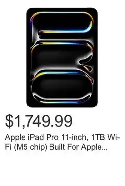 Costco Apple iPad Pro 11-inch, 1TB Wi-Fi (M5 chip) Built For Apple Intelligence offer