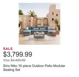 Costco Sirio Niko 10-piece Outdoor Patio Modular Seating Set offer