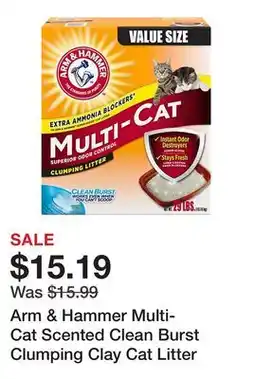 Tractor Supply Company Arm & Hammer Multi-Cat Scented Clean Burst Clumping Clay Cat Litter offer