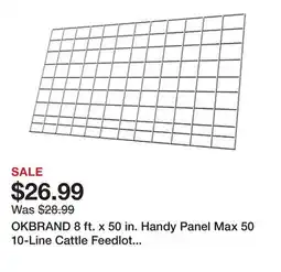 Tractor Supply Company OKBRAND 8 ft. x 50 in. Handy Panel Max 50 10-Line Cattle Feedlot Fence Panel offer