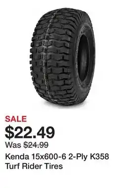Tractor Supply Company Kenda 15x600-6 2-Ply K358 Turf Rider Tires offer