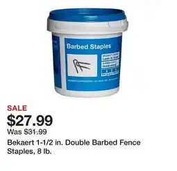 Tractor Supply Company Bekaert 1-1/2 in. Double Barbed Fence Staples, 8 lb offer