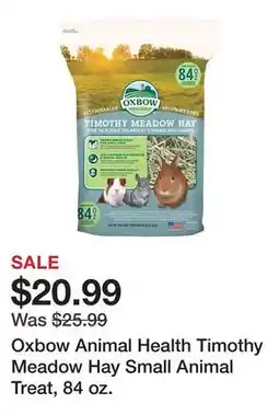 Tractor Supply Company Oxbow Animal Health Timothy Meadow Hay Small Animal Treat, 84 oz offer