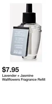 Bath & Body Works Lavender + Jasmine Wallflowers Fragrance Refill offer