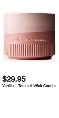 Bath & Body Works Vanilla + Tonka 4-Wick Candle offer