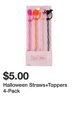 Five Below Halloween Straws+Toppers 4-Pack offer