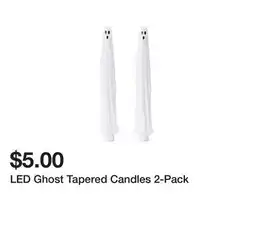 Five Below LED Ghost Tapered Candles 2-Pack offer