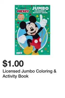 Five Below Licensed Jumbo Coloring & Activity Book offer