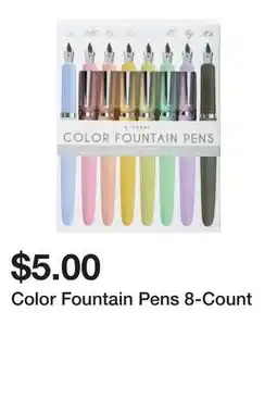 Five Below Color Fountain Pens 8-Count offer
