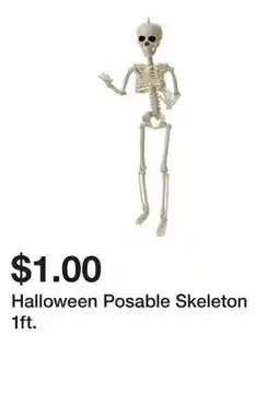 Five Below Halloween Posable Skeleton 1ft offer
