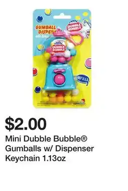 Five Below Mini Dubble Bubble Gumballs w/ Dispenser Keychain 1.13oz offer