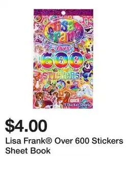 Five Below Lisa Frank Over 600 Stickers Sheet Book offer