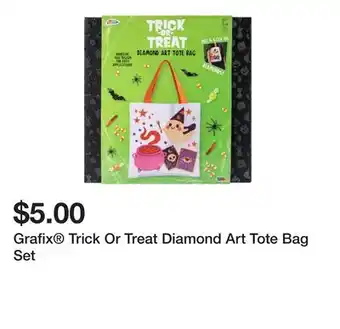 Five Below Grafix Trick Or Treat Diamond Art Tote Bag Set offer