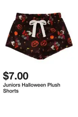 Five Below Juniors Halloween Plush Shorts offer