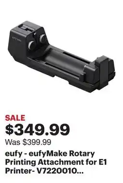 Best Buy eufy - eufyMake Rotary Printing Attachment for E1 Printer- V7220010 - Black offer