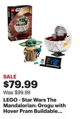 Best Buy LEGO - Star Wars The Mandalorian: Grogu with Hover Pram Buildable Toy Figure 75403 offer