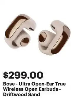 Best Buy Bose - Ultra Open-Ear True Wireless Open Earbuds - Driftwood Sand offer