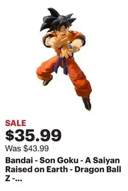 Best Buy Bandai - Son Goku - A Saiyan Raised on Earth - Dragon Ball Z - S.H.Figuarts 5.5 Figure offer