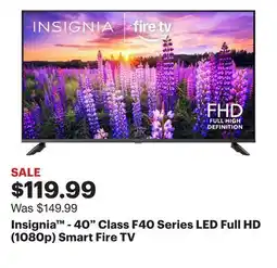 Best Buy Insignia - 40 Class F40 Series LED Full HD (1080p) Smart Fire TV offer