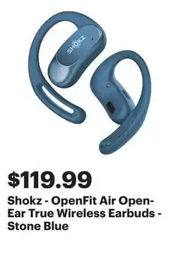 Best Buy Shokz - OpenFit Air Open-Ear True Wireless Earbuds - Stone Blue offer