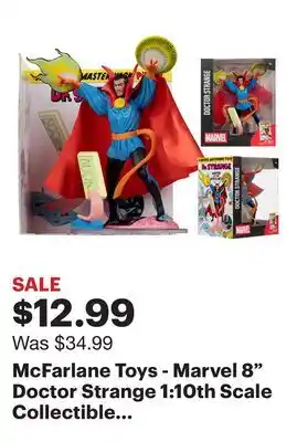 Best Buy McFarlane Toys - Marvel 8 Doctor Strange 1:10th Scale Collectible with Scene (Strange Tales #128) offer