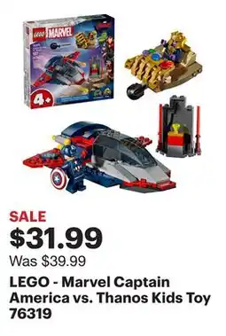 Best Buy LEGO - Marvel Captain America vs. Thanos Kids Toy 76319 offer