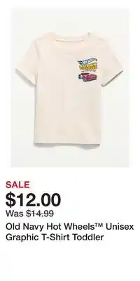 Old Navy Old Navy Hot Wheels Unisex Graphic T-Shirt Toddler offer