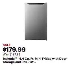 Best Buy Insignia - 4.4 Cu. Ft. Mini Fridge with Door Storage and ENERGY STAR Certification - Stainless Steel offer