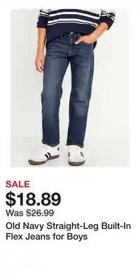Old Navy Old Navy Straight-Leg Built-In Flex Jeans for Boys offer