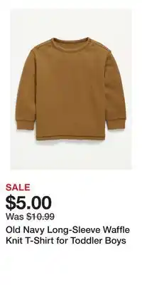 Old Navy Old Navy Long-Sleeve Waffle Knit T-Shirt for Toddler Boys offer