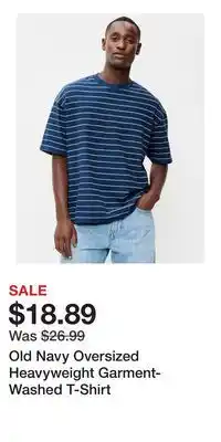 Old Navy Old Navy Oversized Heavyweight Garment-Washed T-Shirt offer