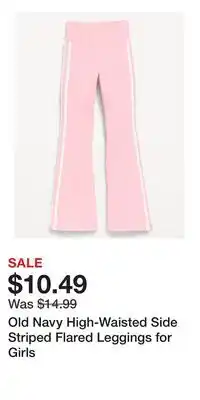 Old Navy Old Navy High-Waisted Side Striped Flared Leggings for Girls offer