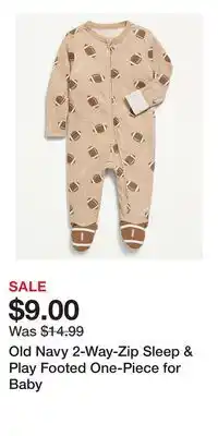 Old Navy Old Navy 2-Way-Zip Sleep & Play Footed One-Piece for Baby offer