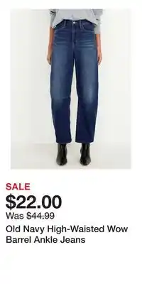 Old Navy Old Navy High-Waisted Wow Barrel Ankle Jeans offer