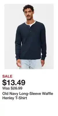 Old Navy Old Navy Long-Sleeve Waffle Henley T-Shirt offer