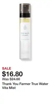 Ulta Beauty Thank You Farmer True Water Vita Mist offer
