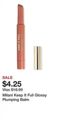Ulta Beauty Milani Keep It Full Glossy Plumping Balm offer